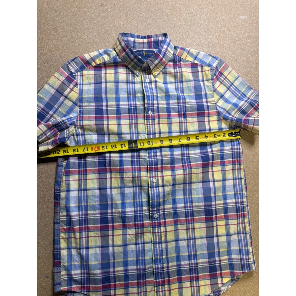 Ralph Lauren Kids Plaid Short Sleeve Button Down Shirt - XL (18-20)‎ NWT $89